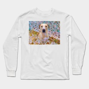 Beautiful Dog in Mosaic Style Long Sleeve T-Shirt